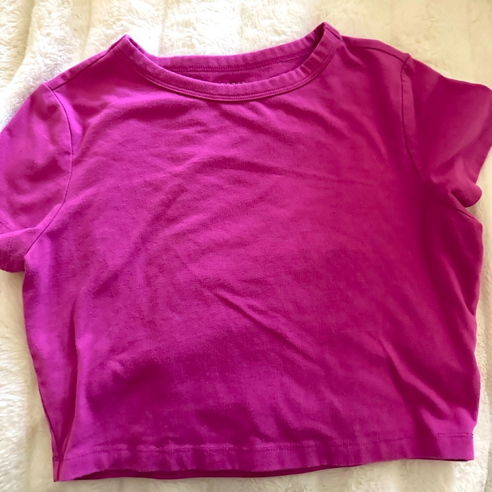 BASIC COQUETTE PINK CROP TOP